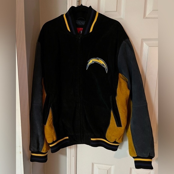 San Diego Chargers Vintage suede leather bomber jacket size 1xl - Picture 3 of 16